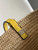 Loewe Small woven raffia basket bag 10112 Yellow