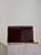 YSL 377828 Classic Cassandre chain wallet in Wax leather Wine Red