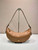 Prada 1BC255 Prada Demi-lune large leather shoulder bag Brown