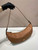 Prada 1BC255 Prada Demi-lune large leather shoulder bag Brown