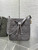Dior Medium D-Motion Bag M2852 Gray Macrocannage Lambskin