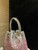 Jimmy Choo Bon Bon Blush Satin Bag with Crystals BONBONXDR1C1039 White & Pink