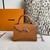 Moynat MC8L7V Brown Poudre Gabrielle BB Silver Hardware Mt1004
