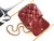 Chanel 24K New Saddle Small Bag Lambskin AS9980 Red Gold