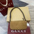 Gucci 860784 Gucci Half Horsebit Mini Shoulder Bag Brown GG Suede