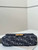 Fendi 8BR600 Baguette Medium bag navy Blue denim-effect FF jacquard bag