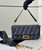 Fendi 8BR600 Baguette Medium bag navy Blue denim-effect FF jacquard bag