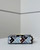 Fendi 8BS017 Mini Baguette canvas bag with FF embroidery 0159BS Blue &Black