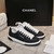 Chanel G46076 Women 24B Trainers Cotton  Black & White C91285