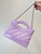 Chanel AP3656 Small Shopping Bag Shiny Lambskin & Gold-Tone Metal Light Purple