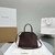The Row Calfskin Soft Margaux 10 Bag THR153678 Dark Brown