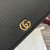 Gucci 497985 GG GG Marmont wallet on chain Black with Gold