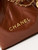 Chanel 22 AS3260 Small Handbag Shiny Calfskin Brown Gold