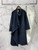 Hermes Women Loose-fitting cashmere coat with leather and rivet H33348