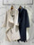 Hermes Women Loose-fitting cashmere coat with leather and rivet H33348