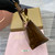 MiuMiu 5NE841 Naplak Patent Leather Pouch Bag Bronw