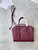 Givenchy BB50J0B00D Mini Antigona Lock Bag in Box Leather Wine red