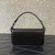 Valentino 8W2B0K53SPV_C8N Garavani Locò small shoulder bag in laminated elaphe Black