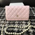 Chanel A68052 Wallet on Chain bag lambskin Imitation Pearls gold Pink