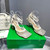 Bottega Veneta BV 667206 Rhinestone mesh and leather sandals V0GU11018