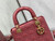Dior M0565 Medium Lady Dior Patent Cannage Calfskin Bag Pink