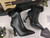 Yves Saint Laurent Opyum Ankle Boots Leather 5637530 Black with Mink fur - luxibagsmall