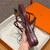 Hermes H261038ZvL1390 Miss sandal Wine Red