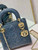 Dior Mini Lady Dior Bag M0505 Deep tan lanin Patent Cannage Calfskin