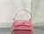 Balenciaga 695645 Women's XX Small Flap Bag Crocodile Embossed In Pink