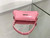 Balenciaga 695645 Women's XX Small Flap Bag Crocodile Embossed In Pink