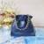 Chanel AS2170 Large shopping Tote bag Shiny Lambskin Navy Blue