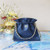 Chanel AS2170 Large shopping Tote bag Shiny Lambskin Navy Blue