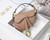 Dior M6008 Bag Saddle Super Mini Bag Cowhide Leather Light Pink