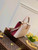 LV M58611 Louis Vuitton Capucines BB Handbag Beige and Wine red