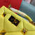 Valentino 0097S Small Roman Stud The Handle Bag In Nappa Yellow