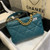 Chanel 19 Maxi Handbag Lambskin Gold AS1162 Lake Blue