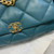 Chanel 19 Maxi Handbag Lambskin Gold AS1162 Lake Blue