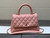 Chanel A92990 Medium Flap Bag With Top Handle Bag Pink