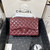 Chanel CF A01113 Classic Flap Bag in Lambskin Wine Red