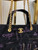 Chanel AS3128 Maxi Shopping Bag Printed Denim Black