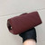 Chanel A35200 Mini Flap Bag 17cm Grained Calfskin Wine Red Silver