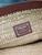 Prada Medium crochet and leather tote bag 1BG499 Brown
