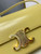 Celine 194143 Triomphe Shoulder Bag in Natural Calfskin Light Yellow