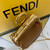 Fendi Nano First Charm Shoulder Bag 7AS051 Tan