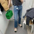 Bottega Veneta BV 652867 Arco Tote Intreccio shearling Green