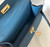 Hermes Kelly Bag Hermes 19CM Epsom Shoulder Mini Bag Blue 20476