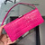 Balenciaga 593546 Hourglass Small Top Handle Crocodile Bag Plum