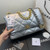 Chanel 19 Maxi Handbag Lambskin Gold AS1162 Silvery