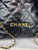 Chanel 22 Backpack Shiny Calfskin AS3313 Black Gold
