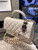 Chanel AS2431 Mini flap Lambskin bag with top handle White Lion Bright Gold
